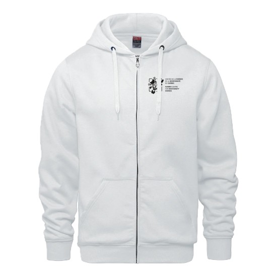 Full zip hoodie white