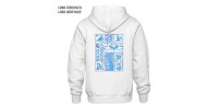 Full zip hoodie white