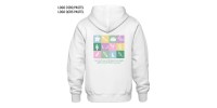 Full zip hoodie white
