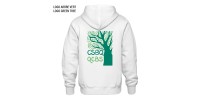Full zip hoodie white