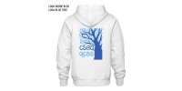 Full zip hoodie white