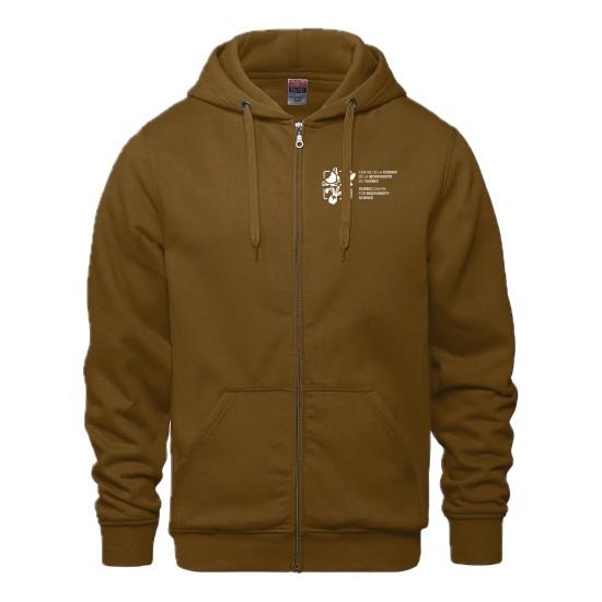 Full zip hoodie caramel