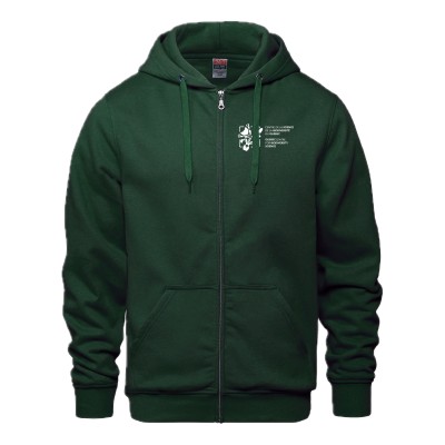 Full zip hoodie green forest
