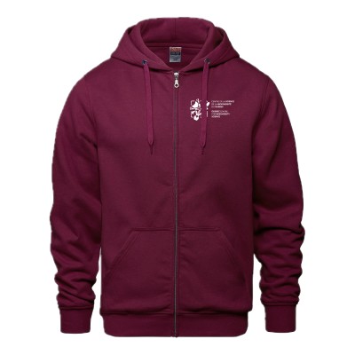Full zip hoodie maroon