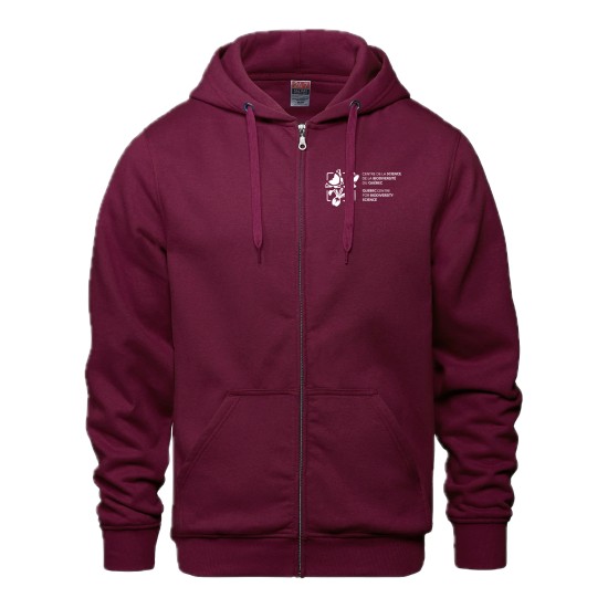 Full zip hoodie maroon