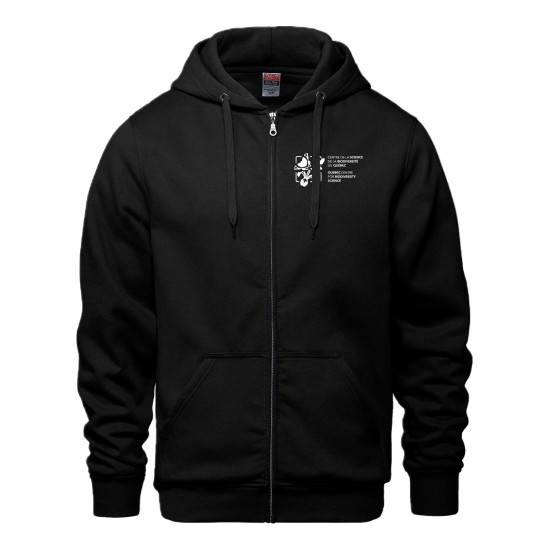 Full zip hoodie black
